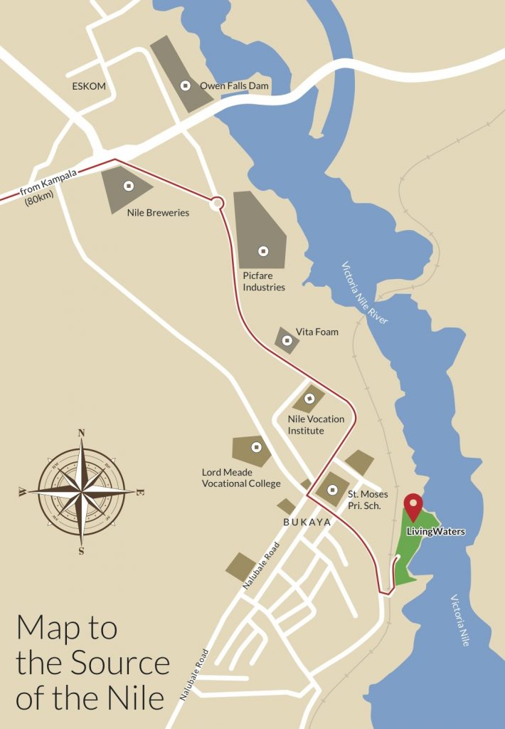 Map to Living Waters Resort